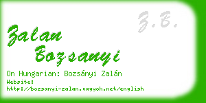 zalan bozsanyi business card