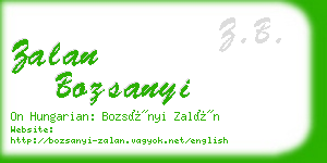 zalan bozsanyi business card